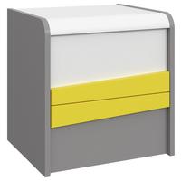 Nočna Omarica Divertido, Siva, Bela, Rumena - (49,4/45,1/41,3cm) - Mömax