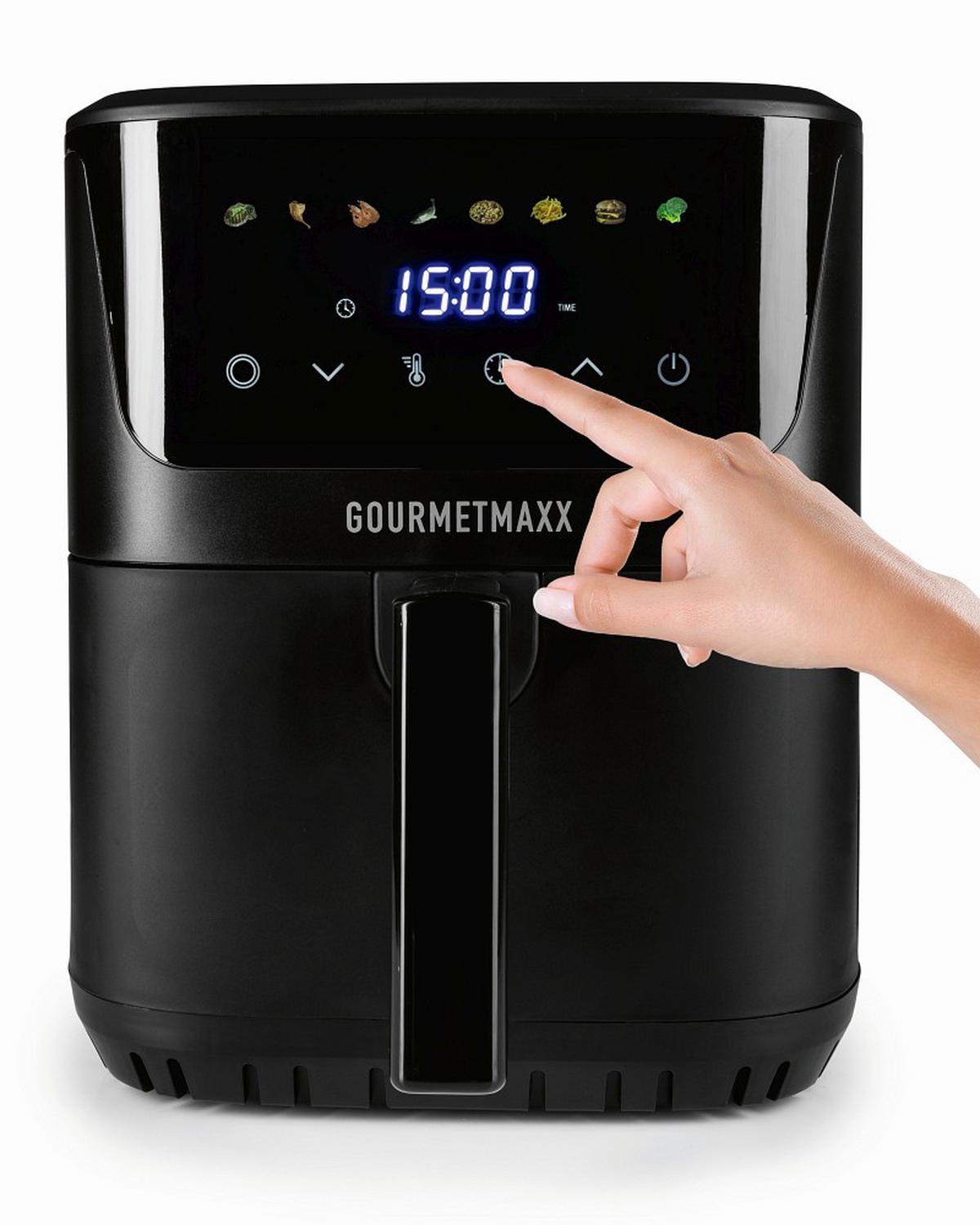 FRYTKOWNICA BEZTŁUSZCZOWA 19183 - czarny, Basics, tworzywo sztuczne/metal (39/28,6/33,5cm) - GOURMETMAXX