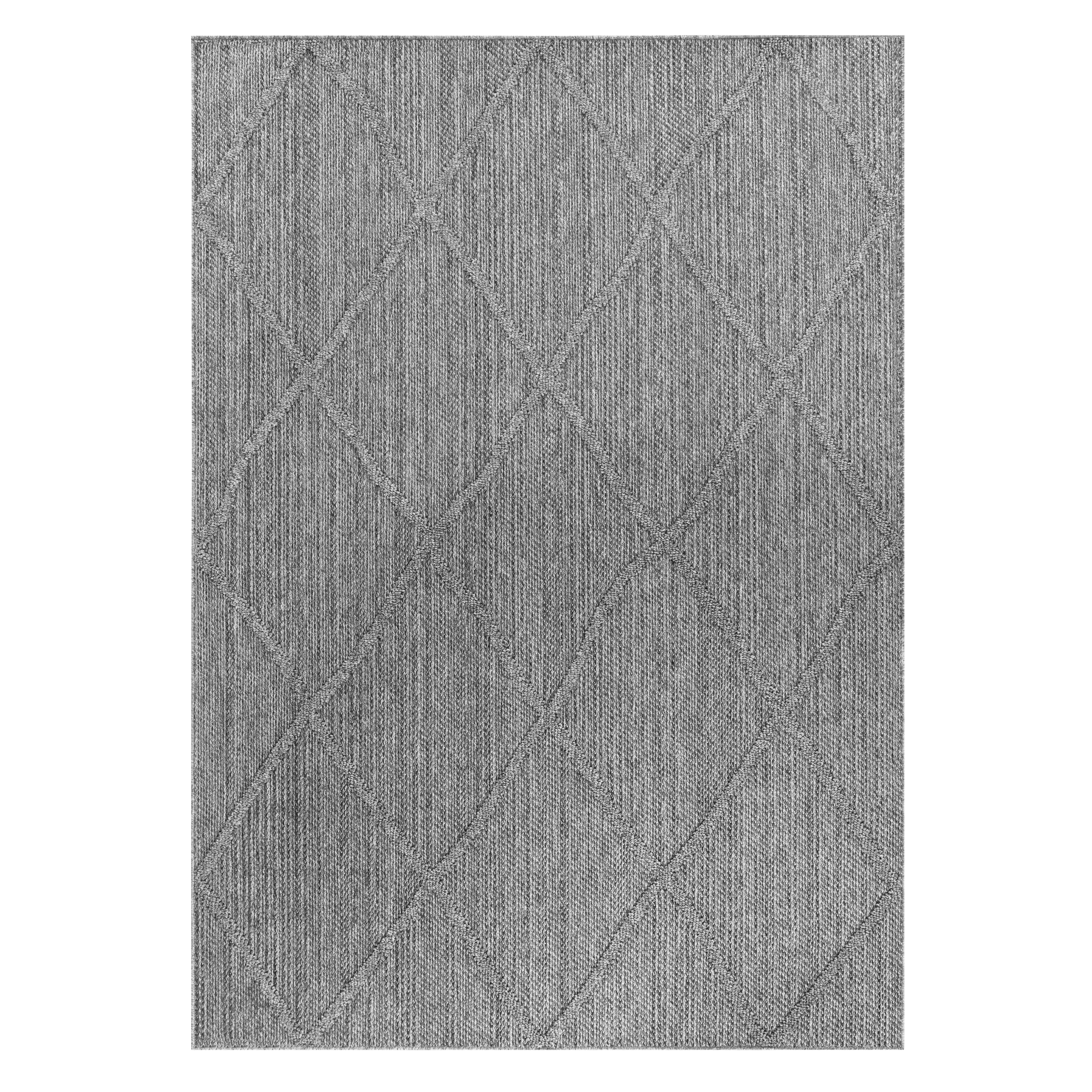 Outdoorteppich Patara Grau ca. 80x150cm - Grau, Design, Textil (80/150cm) - Novel