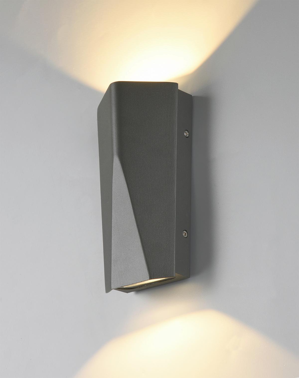 Außenwandleuchte Tay in Anthrazit max. 4,5 Watt - Anthrazit, Design, Metall (20/10,6/6,2cm) - Trio Leuchten