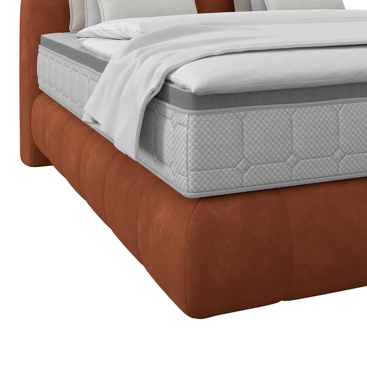 Boxspring Krevet Nobu - boje hrđe/crna, Trend, drvo/tekstil (160/200cm) - Premium Living