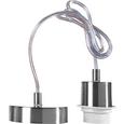 Schnurpendel ANCONA max. 60 Watt - Nickelfarben, Kunststoff/Metall (120cm) Schnurpendel ANCONA max. 60 Watt - Nickelfarben, Kunststoff/Metall (120cm)