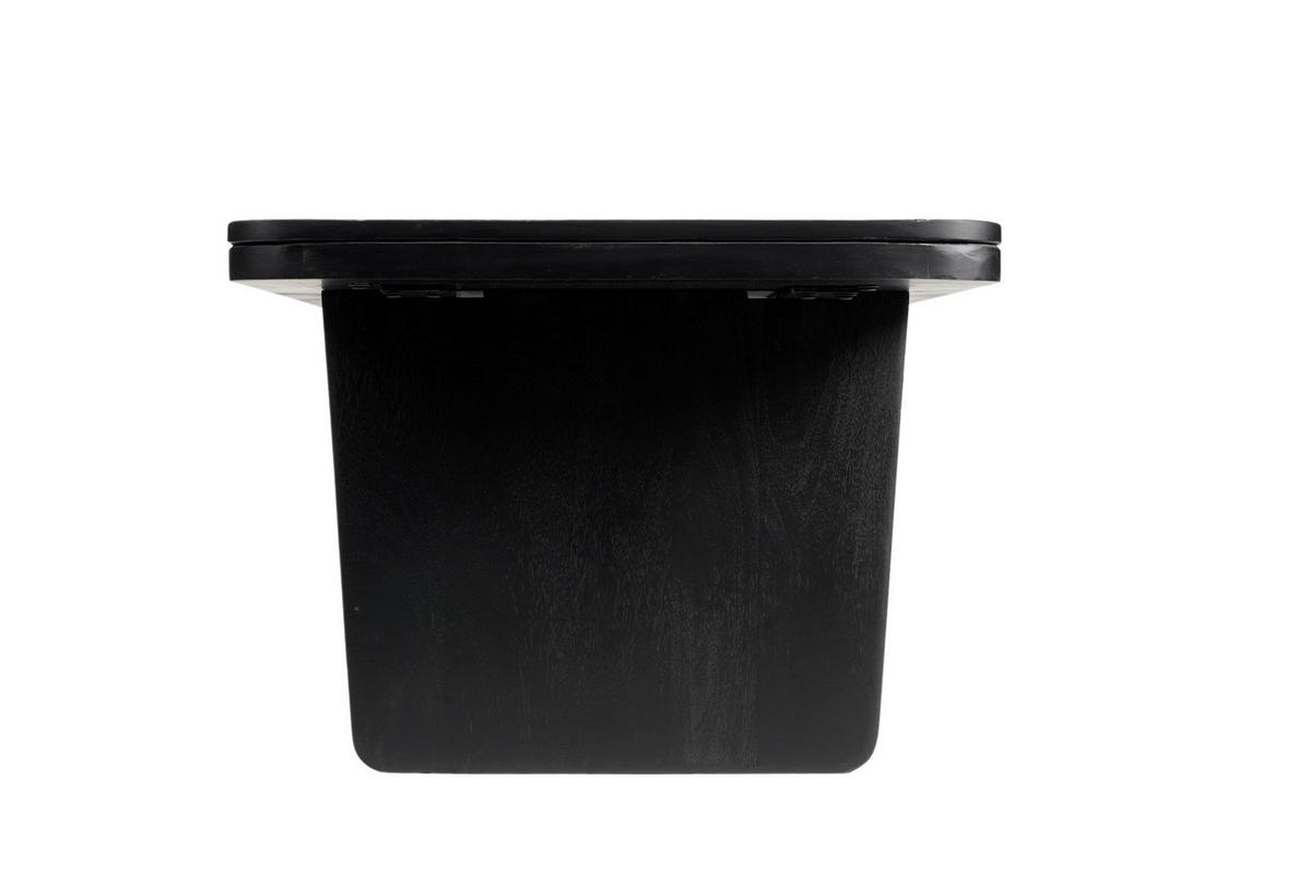 Couchtisch Leon Schwarz Mangoholz - Schwarz, MODERN, Holz/Stein (110/55/40cm) - Premium Living
