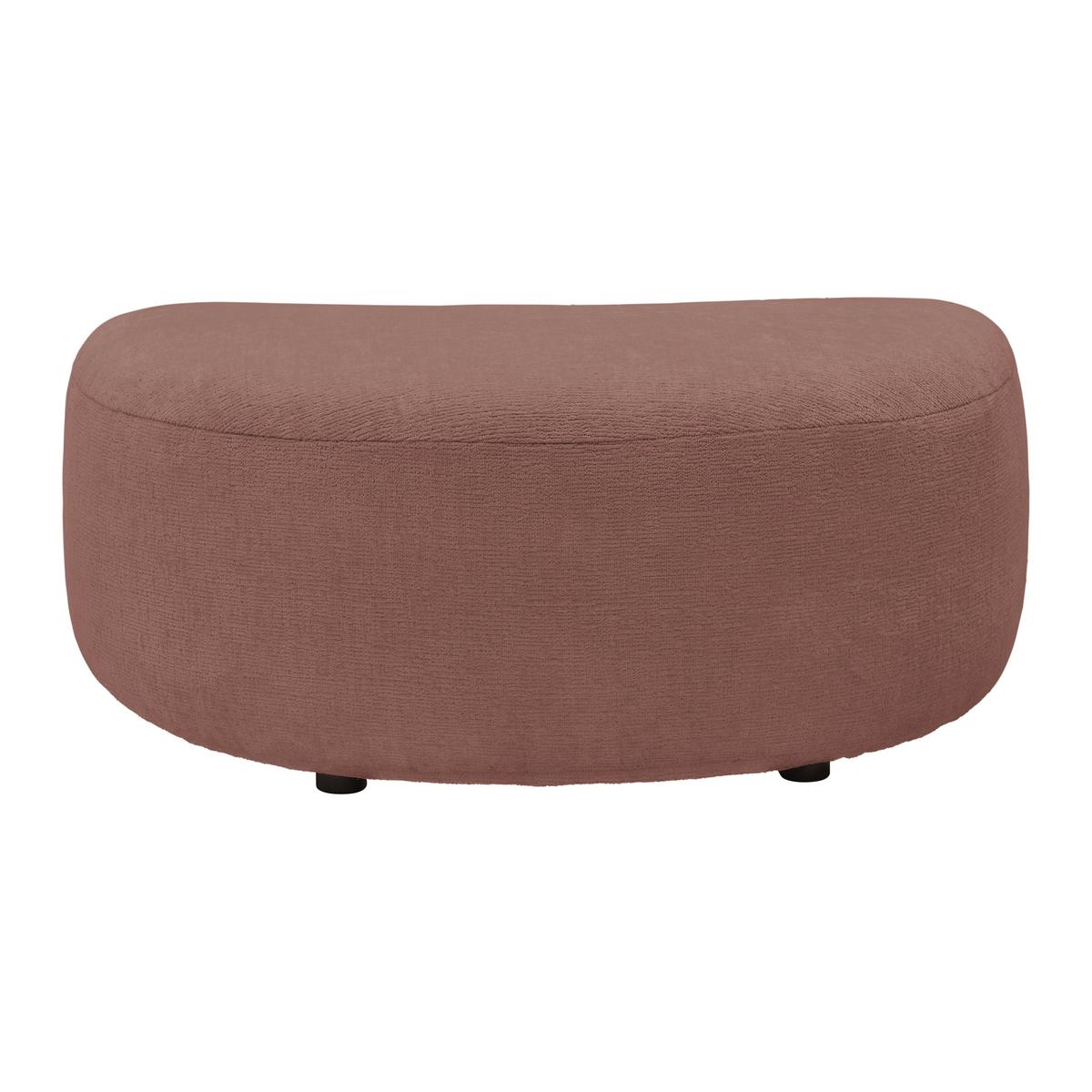 Hocker Leonas Rosa - Schwarz/Rosa, MODERN, Kunststoff/Textil (102/42/66cm) - Premium Living