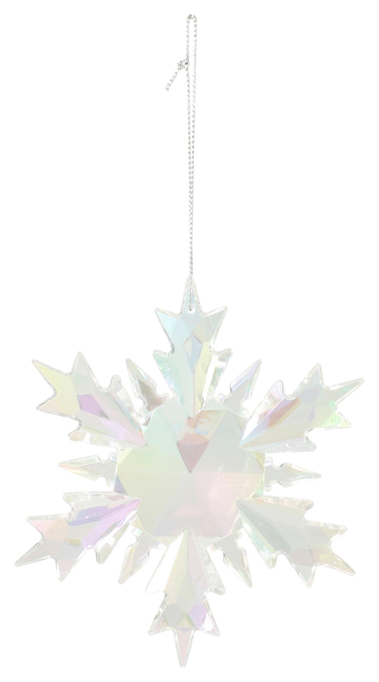 Christbaumhänger FLOCKE - Perlmutt, Kunststoff (1,3/12/10,5cm)