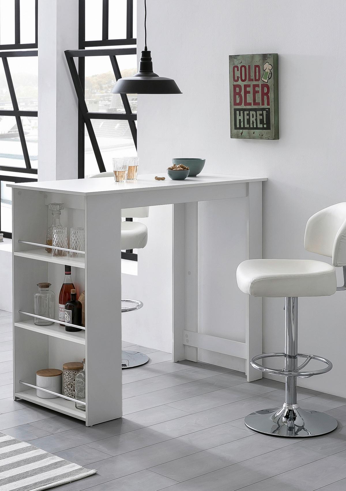 BARTISCH BARTISCH - Weiss, Basics, Holzwerkstoff (120/60/107,5cm) - MID.YOU