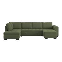 Kutna Garnitura Malte - siva/zelena, Moderno, tekstil/plastika (178/305/155cm) - Luca Bessoni