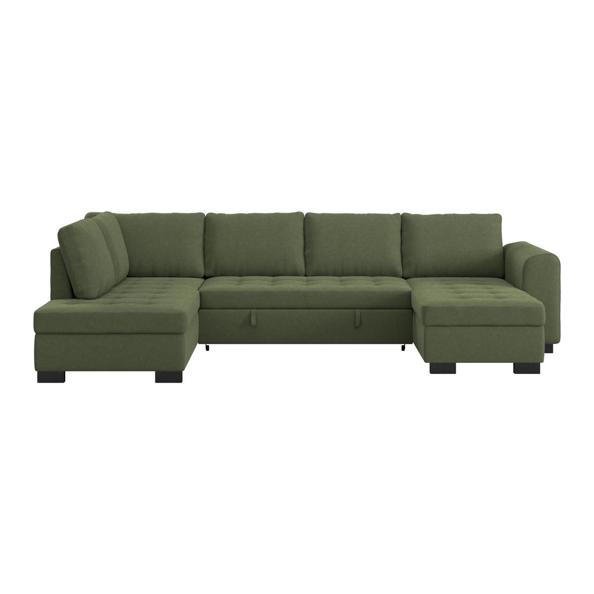 Kutna Garnitura Malte - siva/zelena, Moderno, tekstil/plastika (178/305/155cm) - Luca Bessoni