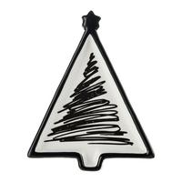 Okrasni Krožnik Tree - črna/bela, Konvencionalno, keramika (12/1,8/9,6cm) - Modern Living
