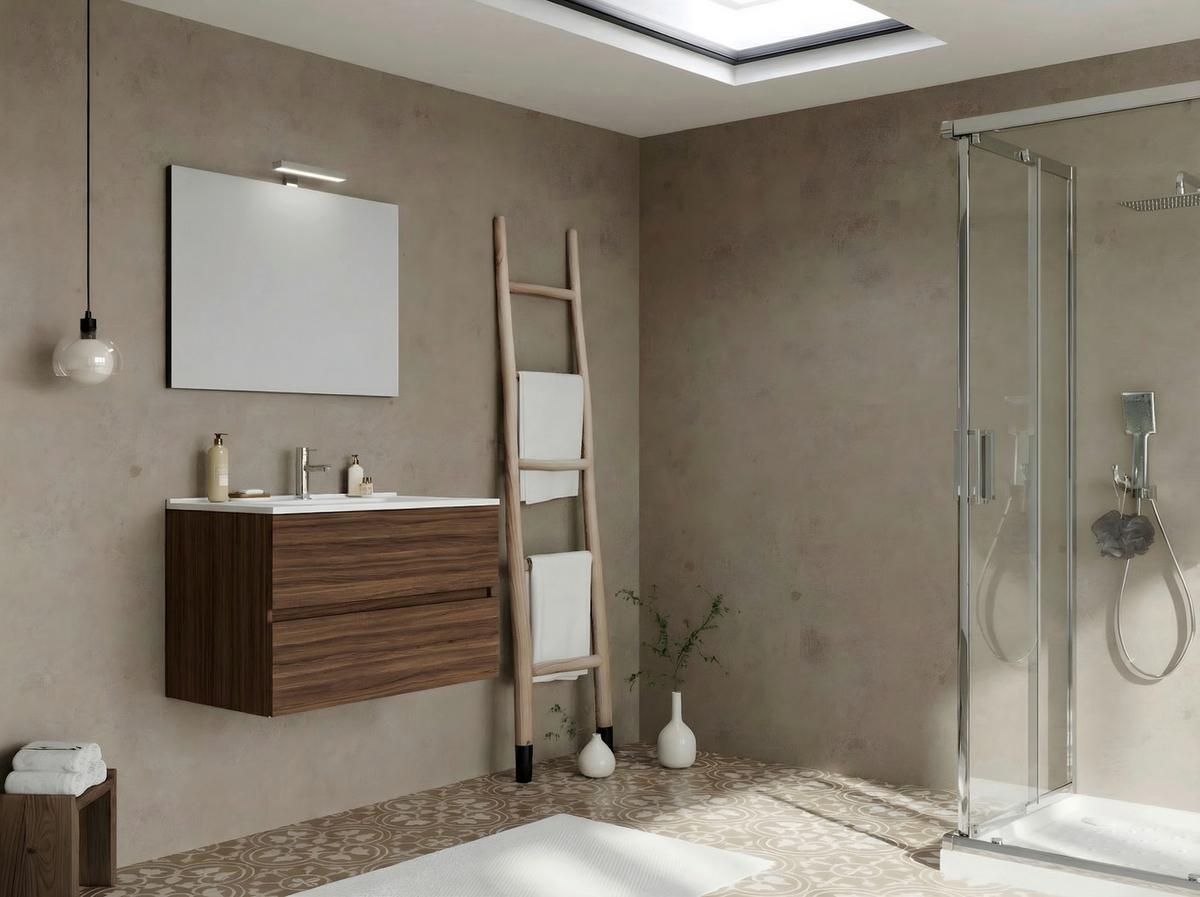 Element Ispod Umivaonika Easy - boje oraha/antracit, Moderno, drvni materijal (80/51/46cm)