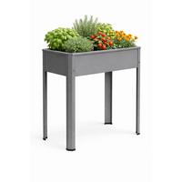 Hochbeet Vcm Hochbeet "balora L" - Schwarz, Modern, Metall (80/80/35cm)