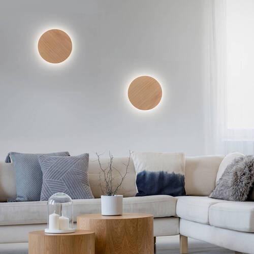 KINKIET AKUMULATOROWY 8152-79 AKKU PUNTUA - kolor dębowy, Natur, tworzywo sztuczne/metal (18/4.5/18cm) - Paul Neuhaus