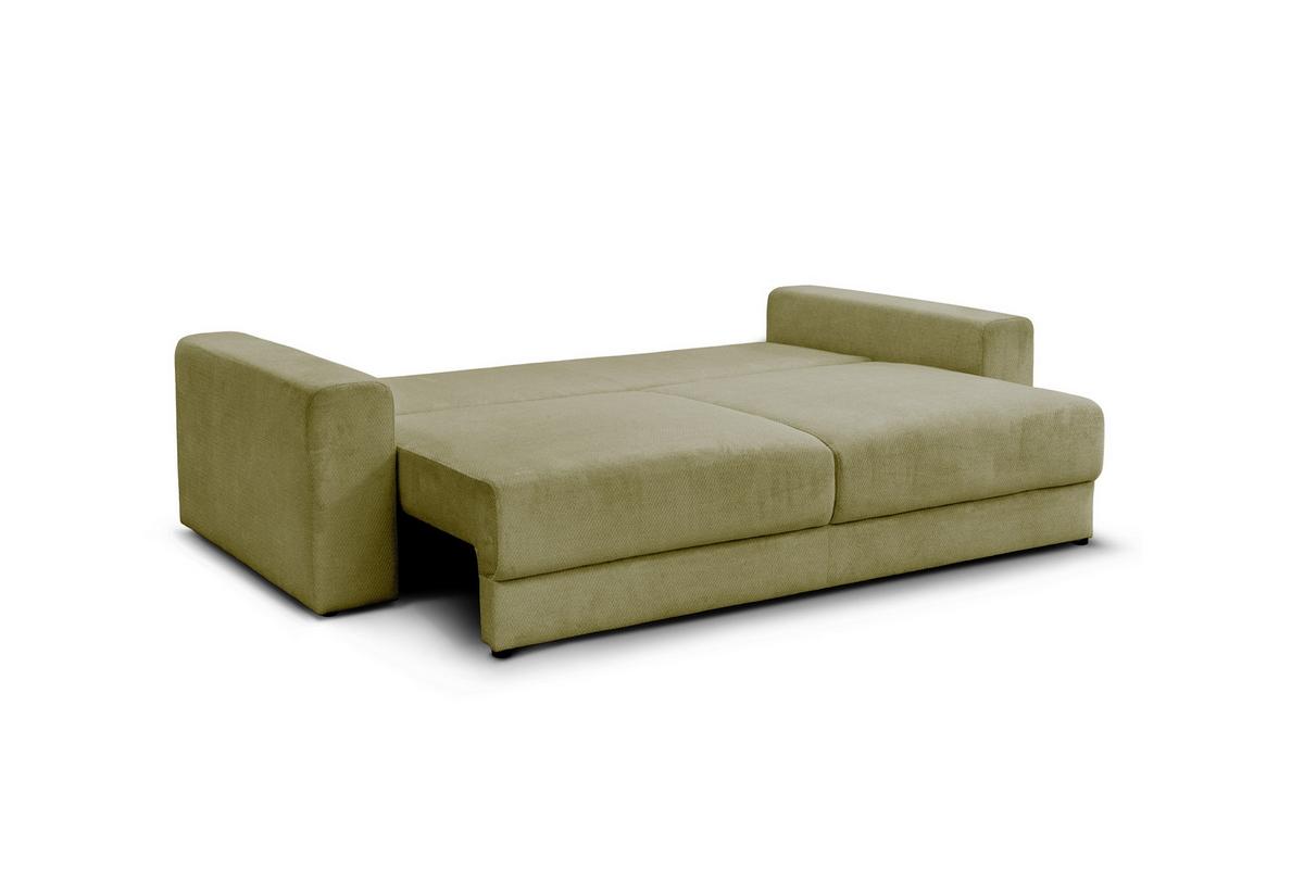Kanapéágy Mega - olívazöld, Modern, faalapú anyag/textil (255/94/126cm) - Premium Living