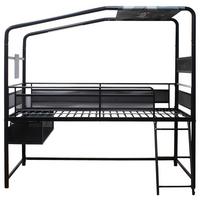 Etagenbett Contra Schwarz LF: ca. 90x190 cm - Schwarz, MODERN, Metall (90/190cm) - X Rocker