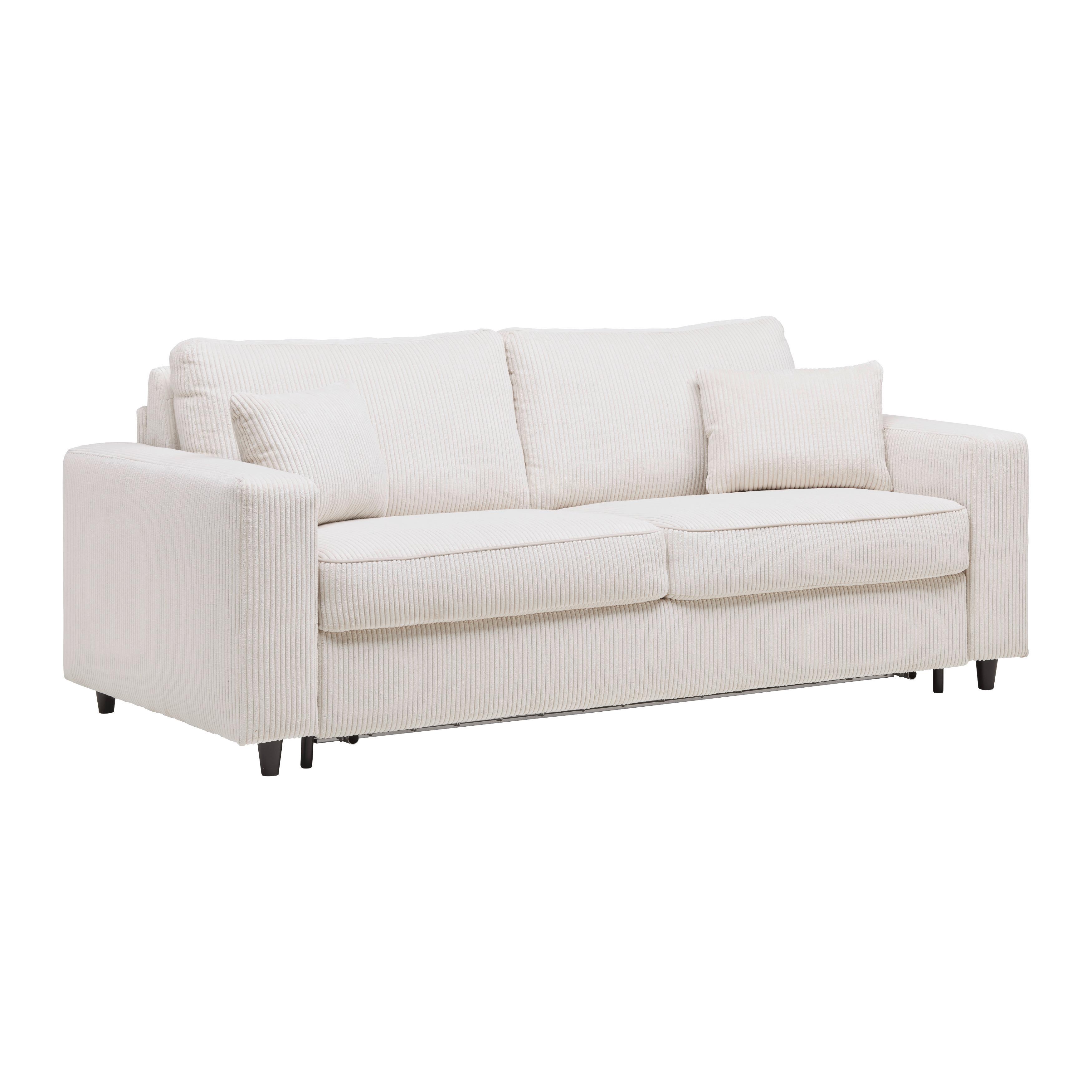 BÄDDSOFFA AGNETA -BASED- - beige/svart, Modern, metall/trä (200/83/97cm) - Based