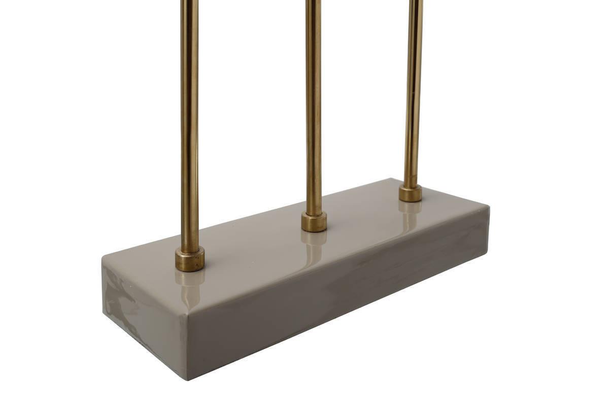 KERZENSTÄNDER KERZENHALTER ART DECO 325 - Bordeaux/Goldfarben, Trend, Metall (26/39,5/9cm) - Kayoom