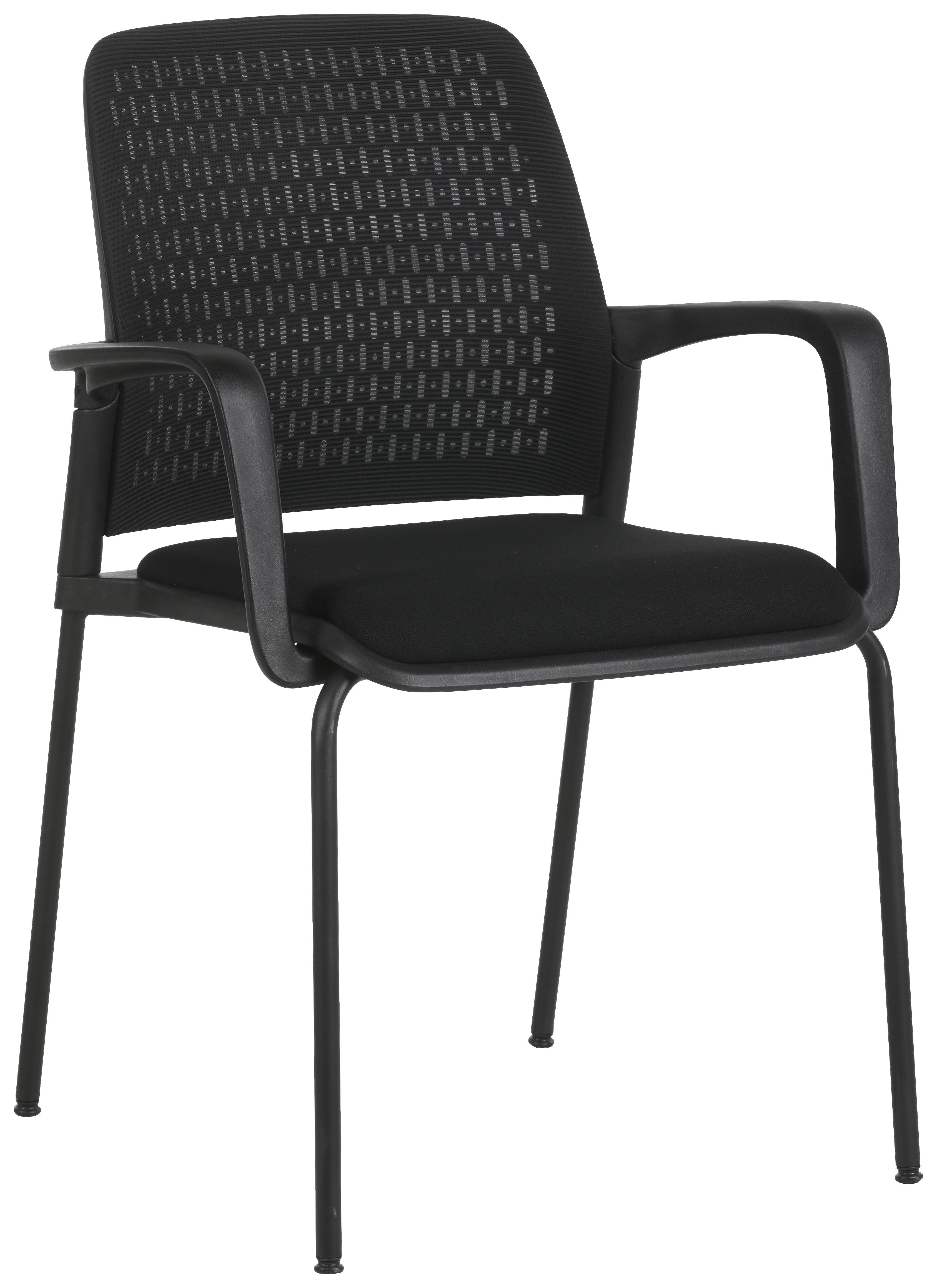 Konferencijska Stolica Pisa - crna, Moderno, metal/tekstil (60/85/55cm) - Modern Living
