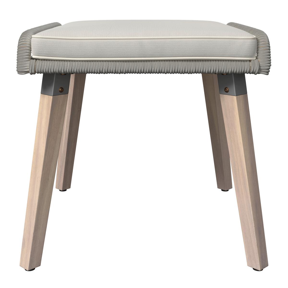 Loungegarnitur Elodie Grau Echtholz/Textil - Greige/Creme, Modern, Holz/Kunststoff - Bessagi Garden