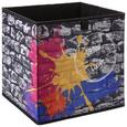 Aufbewahrungsbox Poppi mit Steindesign - Multicolor, MODERN, Karton/Textil (32/32/32cm) - Based Aufbewahrungsbox Poppi mit Steindesign - Multicolor, MODERN, Karton/Textil (32/32/32cm) - Based