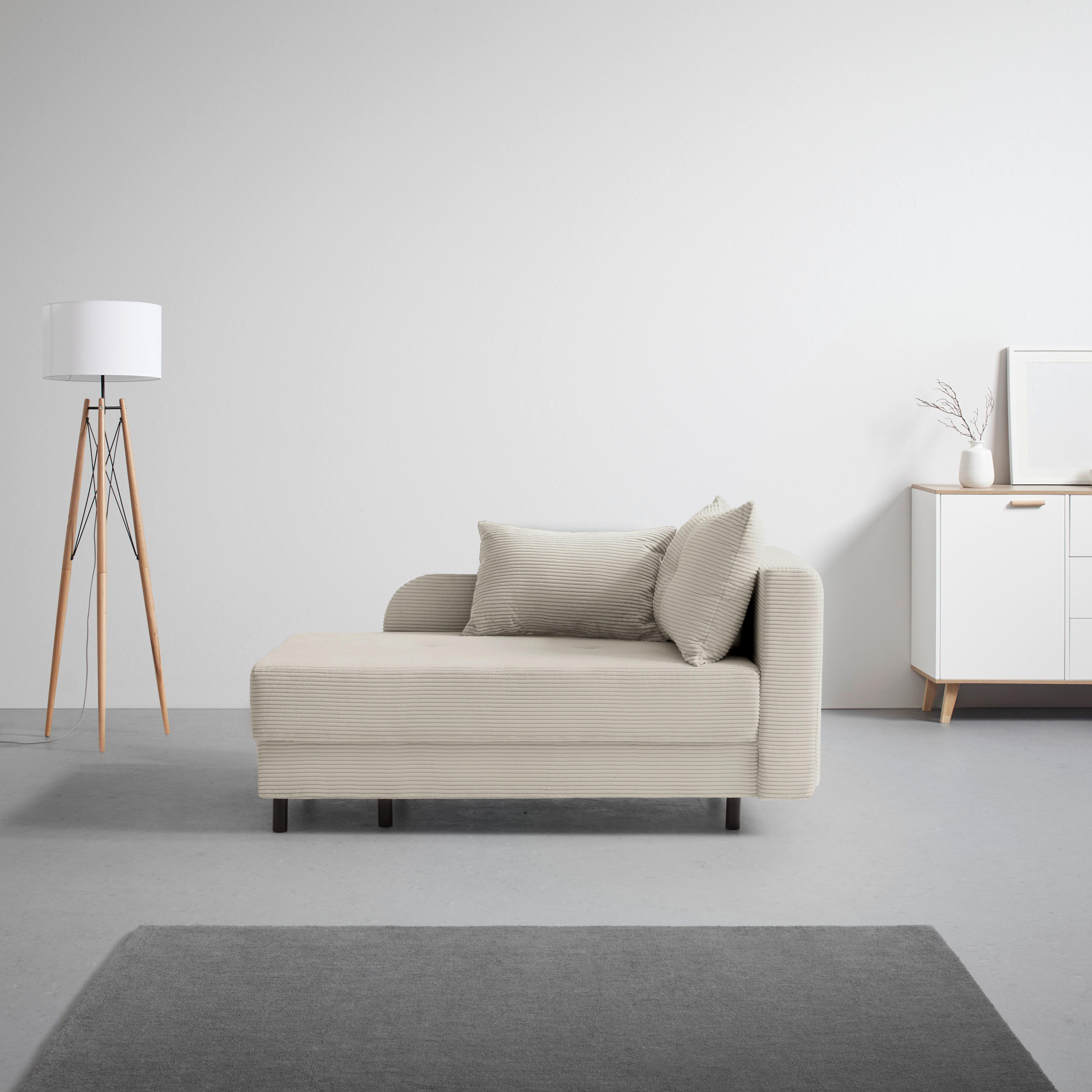 Liege Nova Perlmutt - Perlmutt/Schwarz, MODERN, Holz/Textil (145/62/85cm) - Mömax