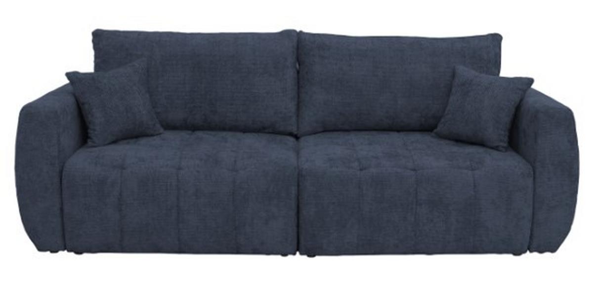 Canapea extensibila BALI - albastru închis/gri, Modern, lemn/textil (245/74-90/104cm) - Luca Bessoni