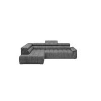 Kutna Garnitura Gremio - siva/crna, Moderno, tekstil/plastika (206/283cm) - Modern Living