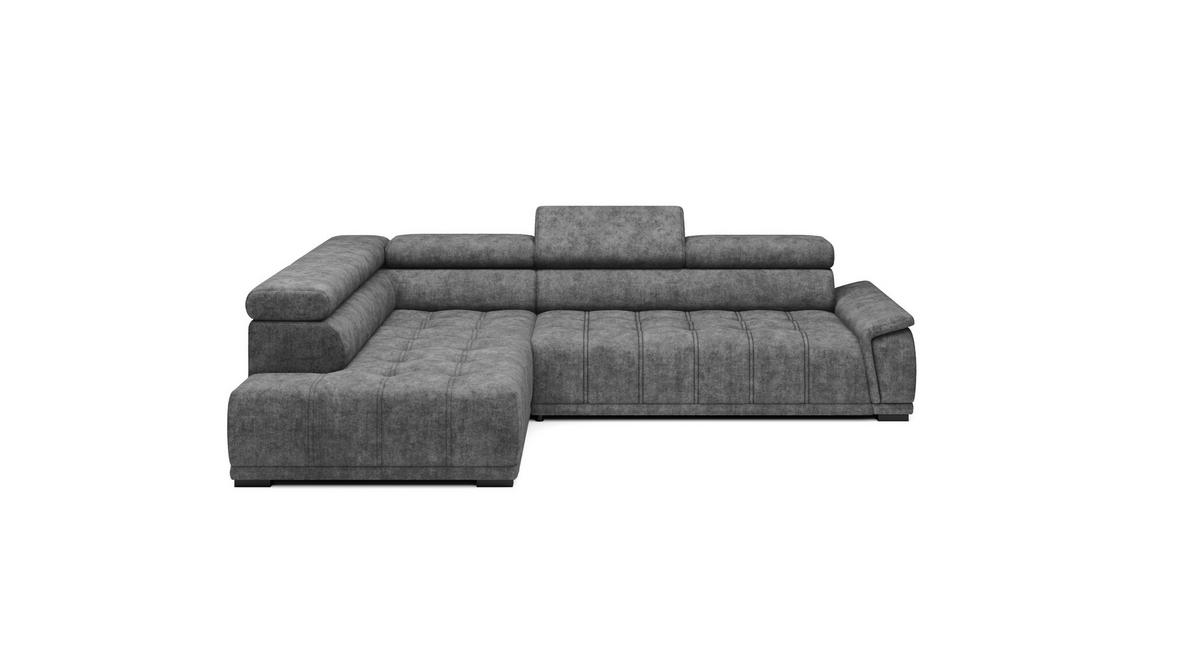 Kutna Garnitura Gremio - siva/crna, Moderno, tekstil/plastika (206/283cm) - Modern Living