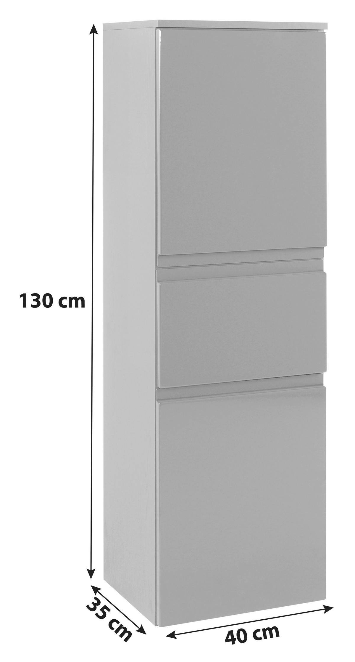 Midischrank in Grau 'Cardiff' - Graphitfarben, Design, Holzwerkstoff (40/130/35cm) - Held