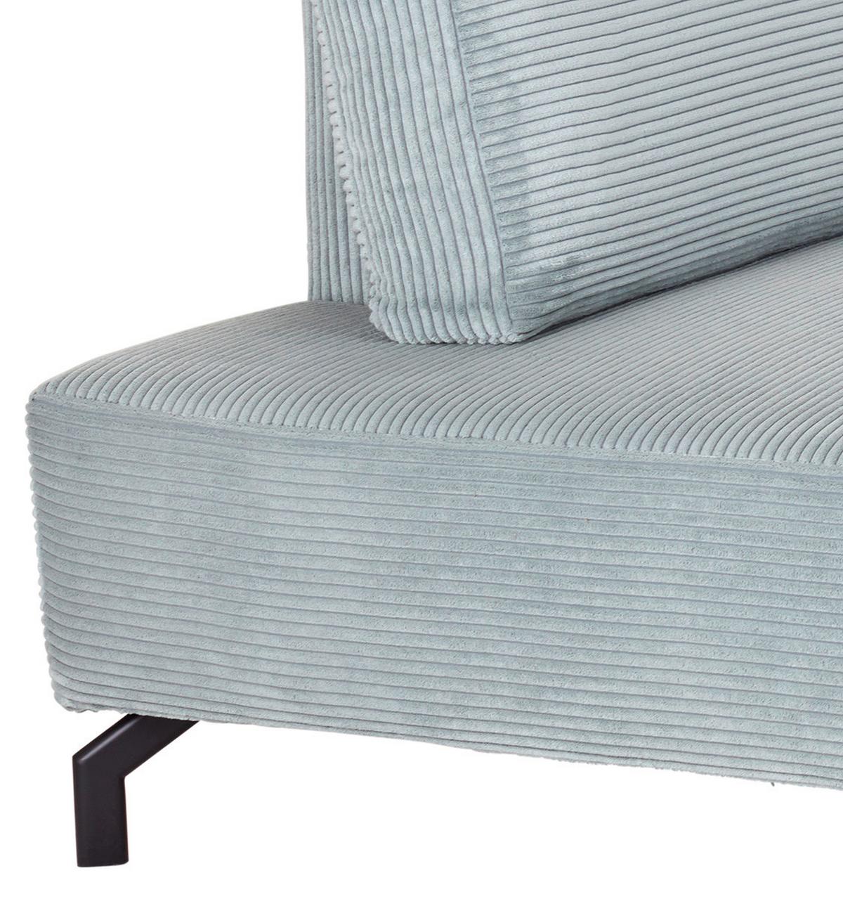 Kutna Garnitura Veni - sivo-zelena/crna, Moderno, tekstil/metal (210/272cm) - Modern Living