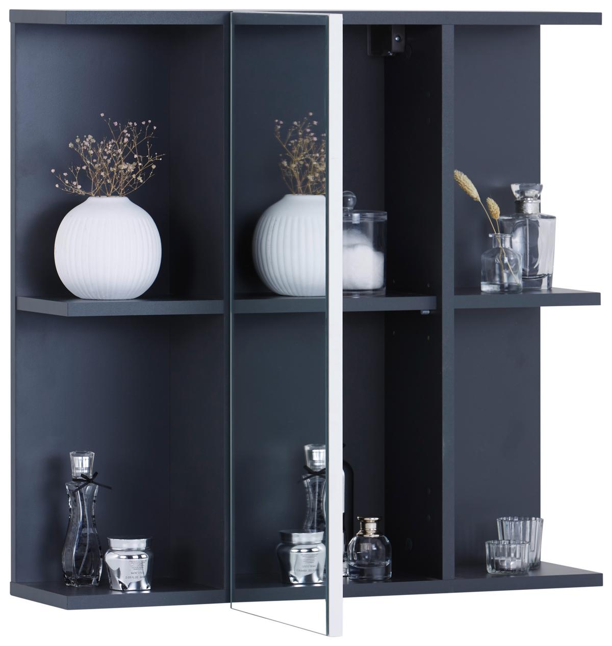 Omara Z Ogledalom Pearl New - bela/antracit, Konvencionalno, steklo/leseni material (70/71/23cm)