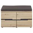 Bancă Pentru Hol Memphis - culoare lemn stejar/grafit, Modern, compozit lemnos (80/49/38cm) - Modern Living Bancă Pentru Hol Memphis - culoare lemn stejar/grafit, Modern, compozit lemnos (80/49/38cm) - Modern Living