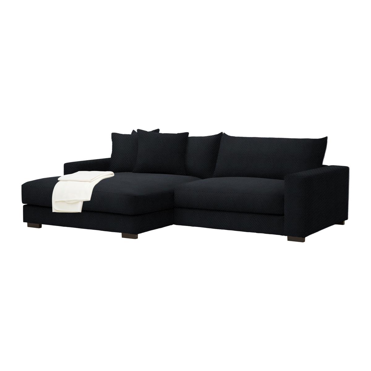 Ecksofa Pedro Schwarz - Schwarz, MODERN, Textil (180/83/265cm) - Mömax