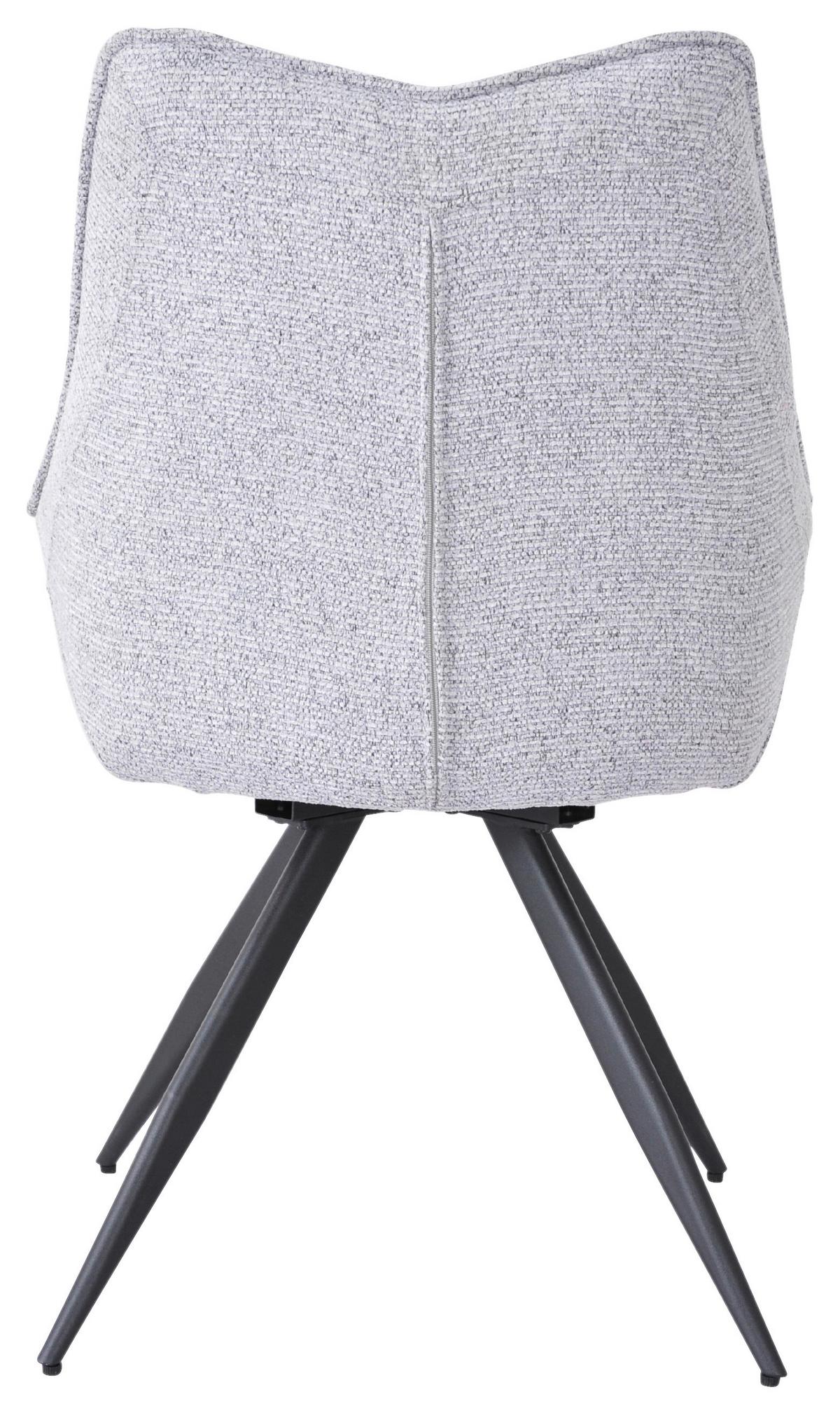 Stolica Ava - siva/crna, Design, metal/tekstil (57/90,5/64,5cm) - Premium Living