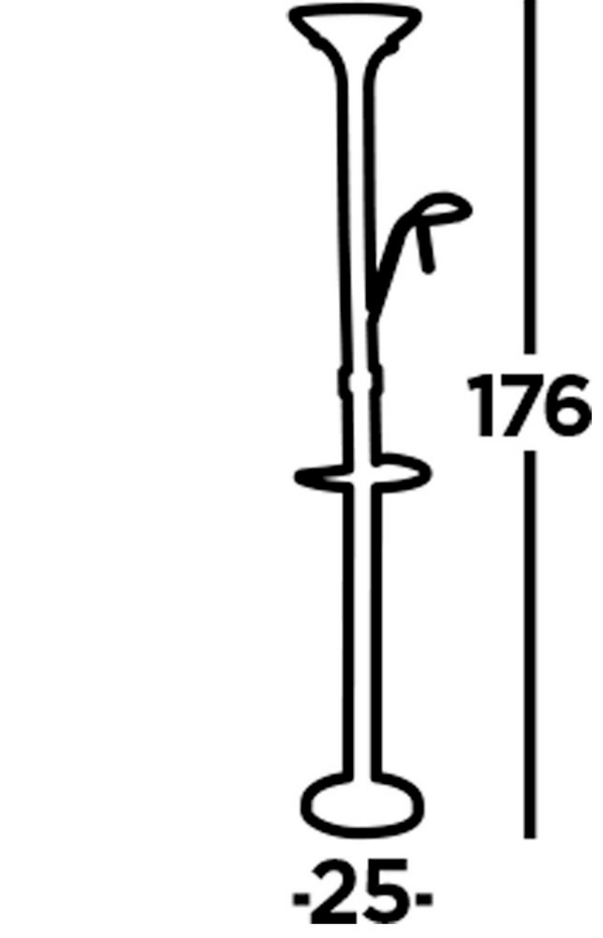 Led Mennyezetvilágító Lámpa Eu32019bk - fekete, Basics, üveg/fém (25.4/29/177cm)