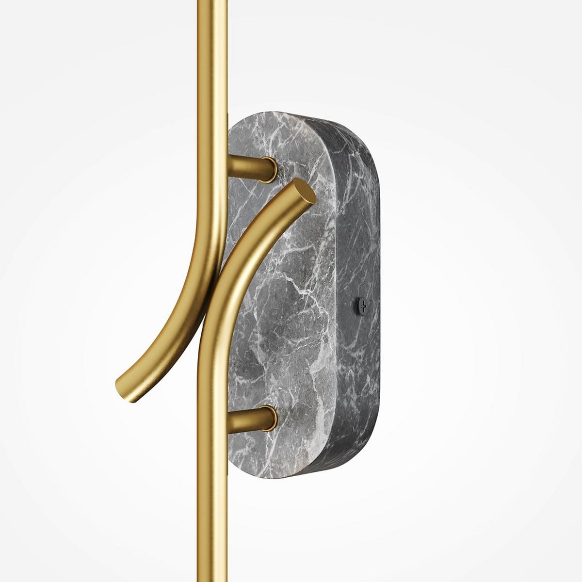 WANDLEUCHTE RENAISSANCE - Messingfarben/Grau, Modern, Stein (9,7/8,6/63cm) - MAYTONI