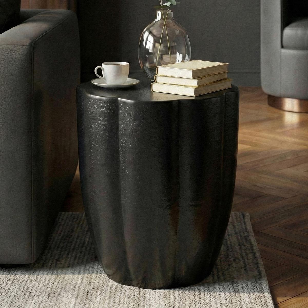Beistelltisch Wl7.470 - Schwarz, Design, Metall (41/41/50cm) - Livetastic