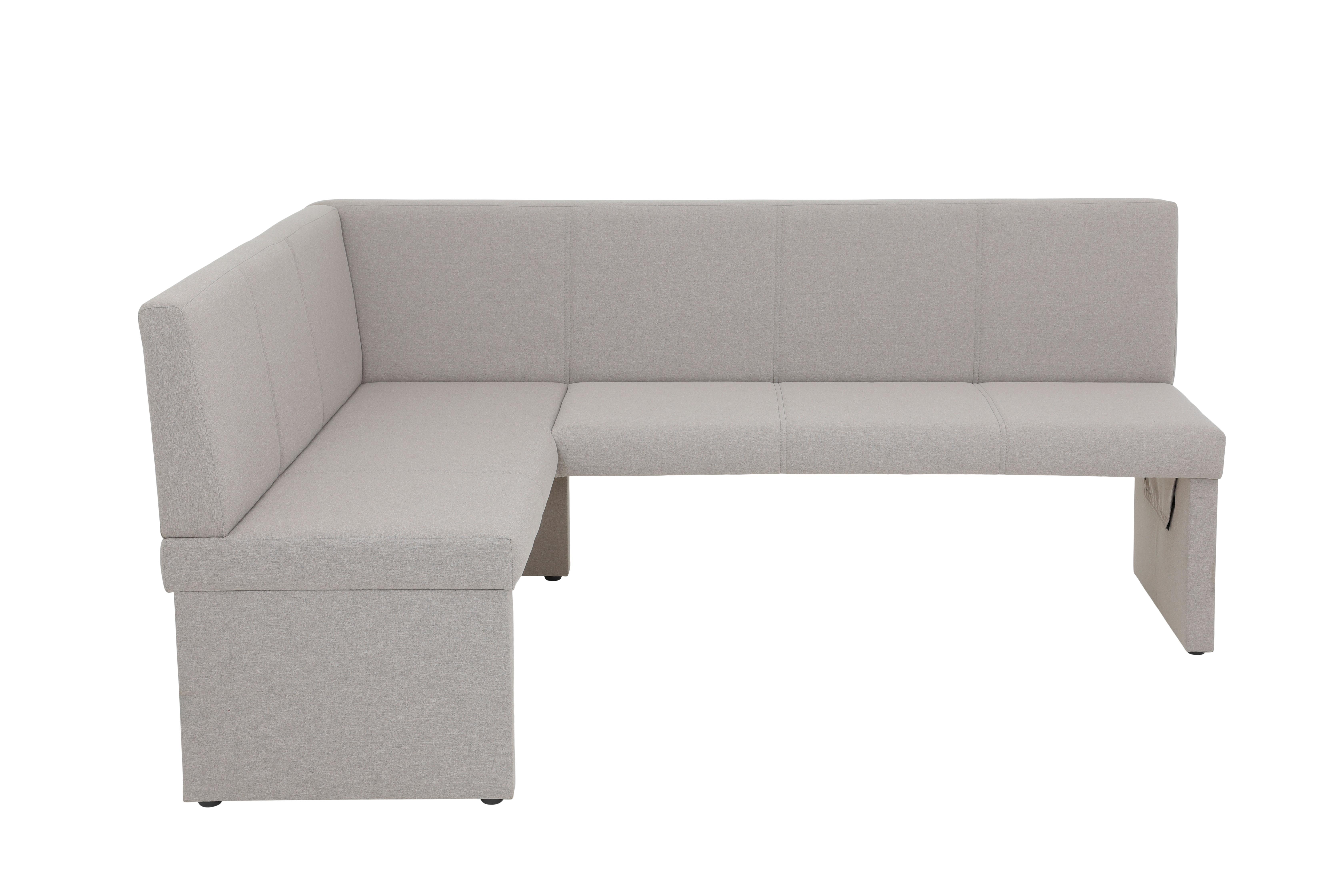 ECKBANK TURIN REB - Schlammfarben, MODERN, Holz/Textil (200/92cm) - P & B