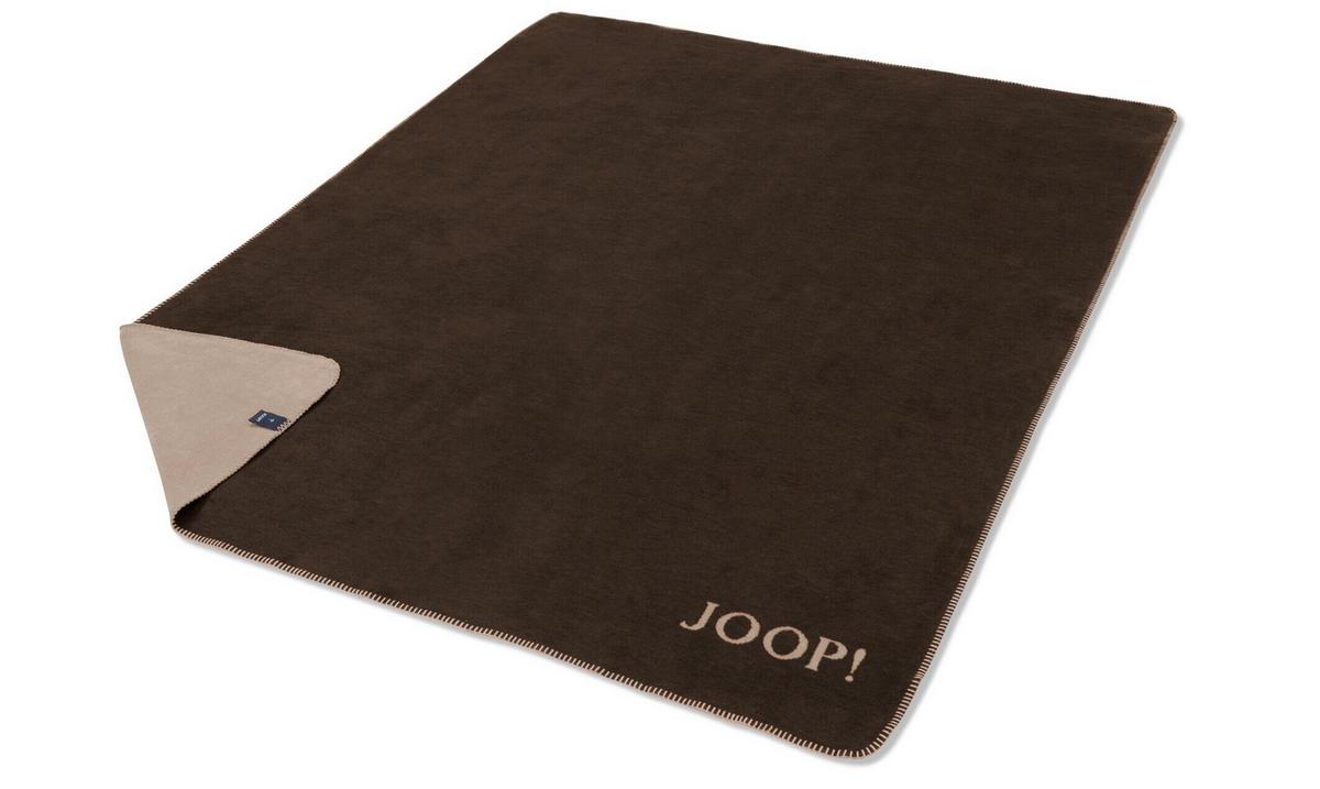 KOC DOMOWY JOOP! UNI-DOUBLEFACE - szarobrązowy/mokka, Basics, tkanina (150/200cm) - Joop!