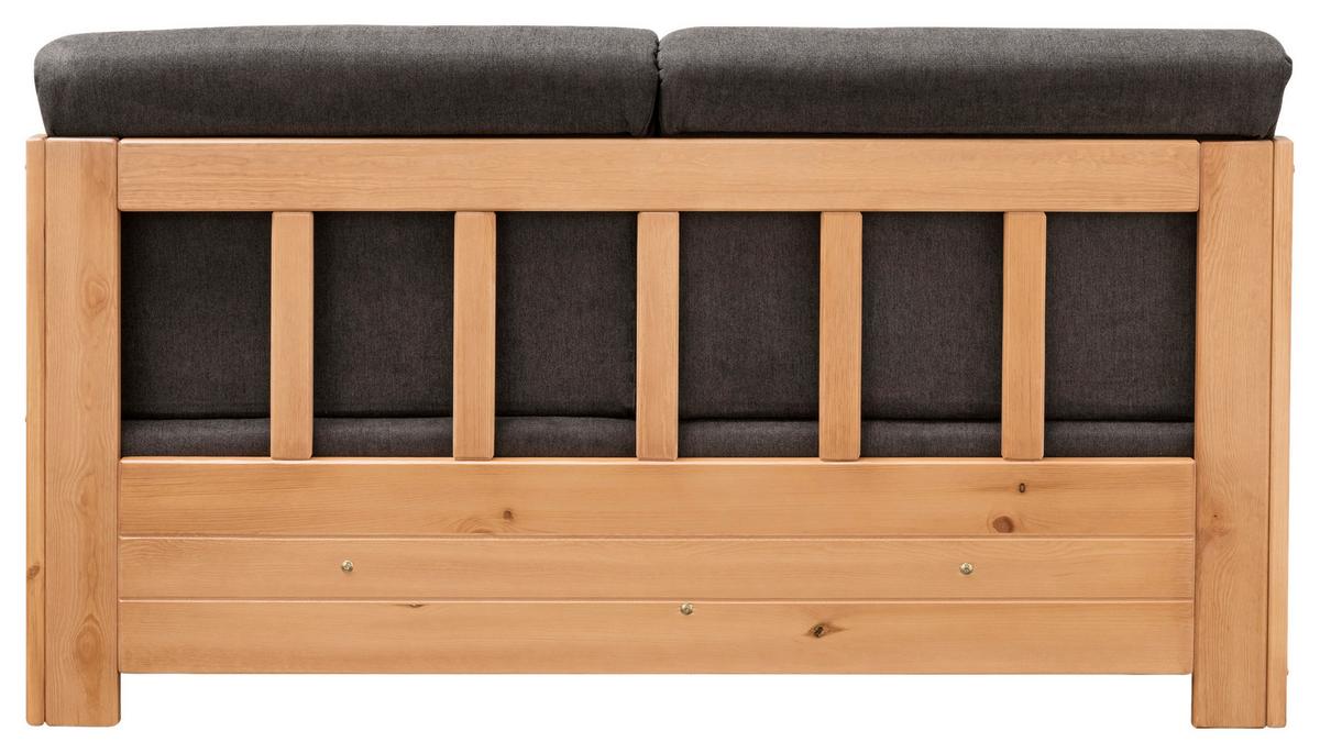 Schlafsofa Camino Dunkelbraun Mikrofaser - Dunkelbraun/Kieferfarben, KONVENTIONELL, Holz/Textil (154/88/90cm) - Livetastic