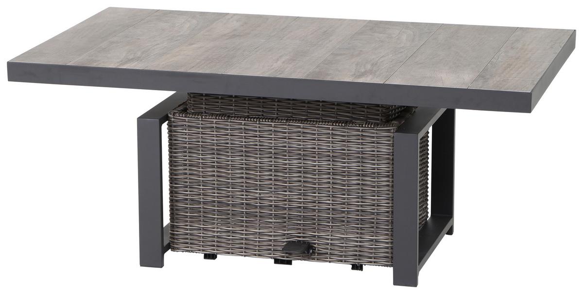 Loungegarnitur Corido 4-tlg. Grau - Grau, Basics, Keramik/Kunststoff (219/88/219cm) - Siena Garden