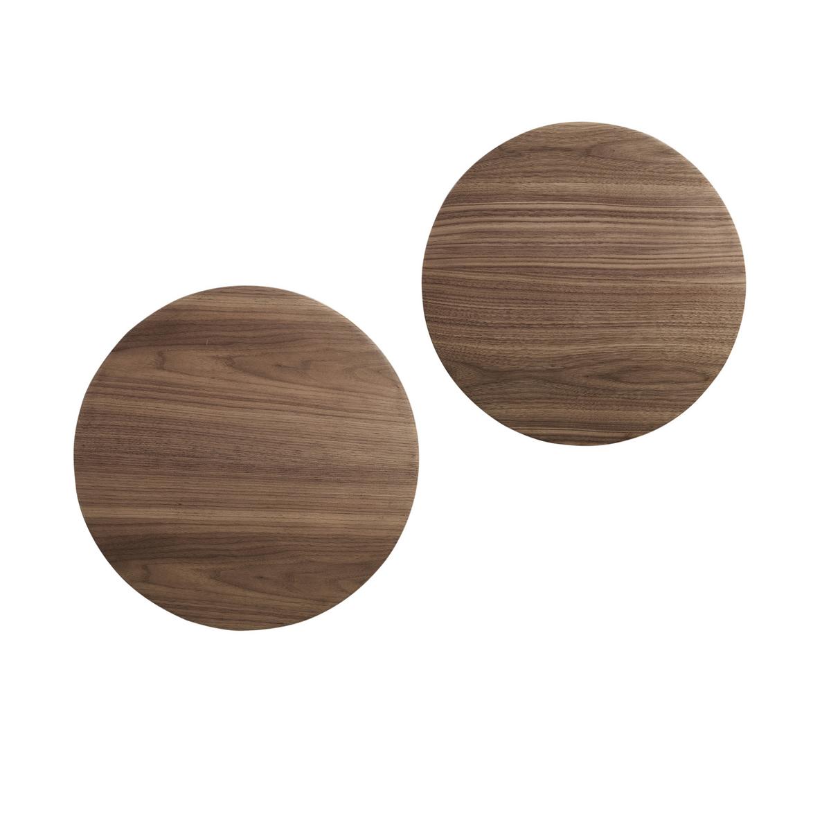 Set Klubskih Mizic Marin, Barva Oreha, 2-Delni - barva oreha, Design, leseni material (48-38/48-38/38-32cm) - Livetastic