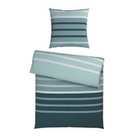 Bettwäsche Streif Blau/Schwarz ca. 135x200cm - Blau/Schwarz, KONVENTIONELL, Textil (135/200cm) - Mömax