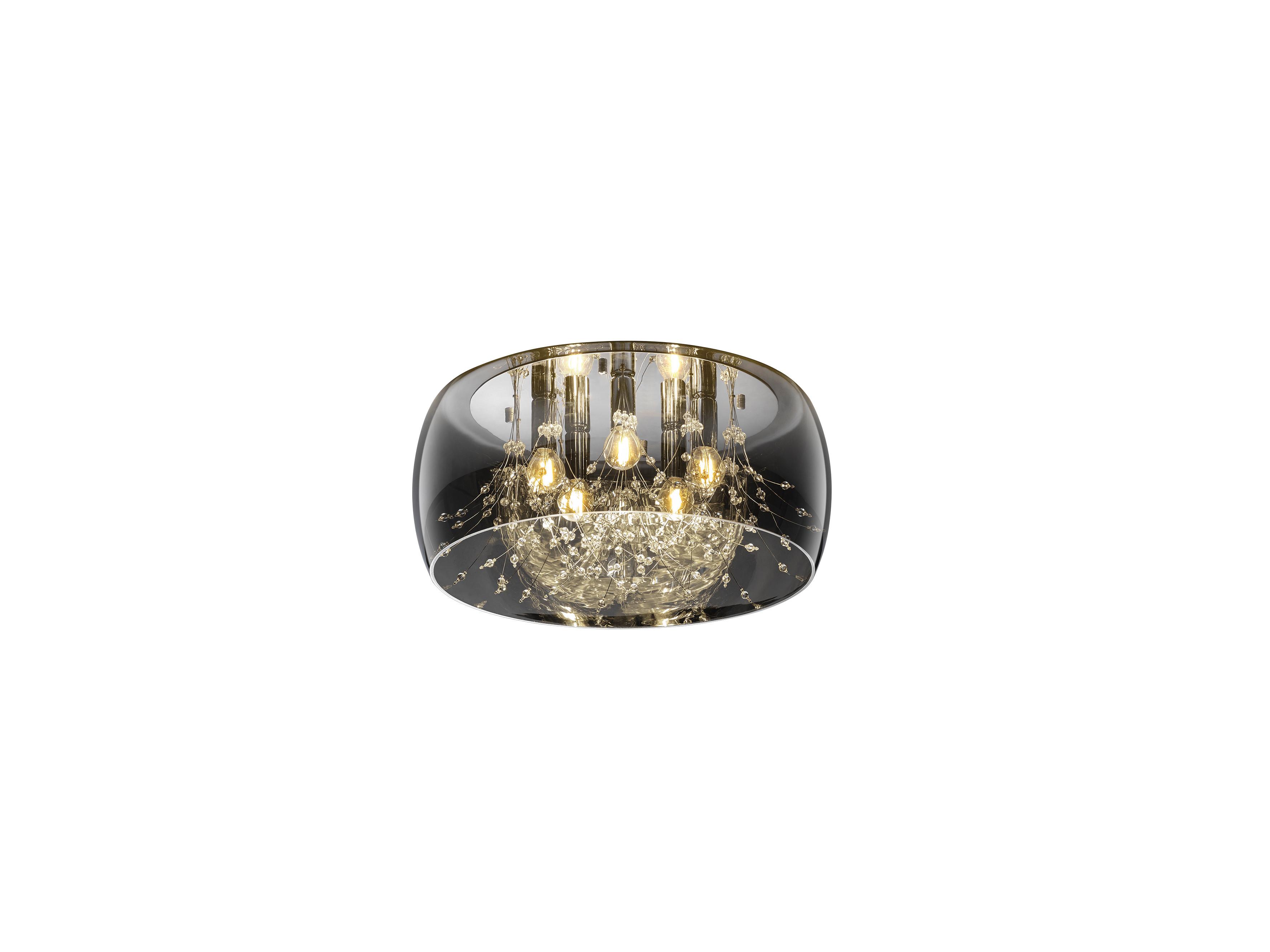Deckenleuchte Crystel Chromfarben max. 28 Watt - Chromfarben, Basics, Glas (50/23,5cm) - Trio Leuchten