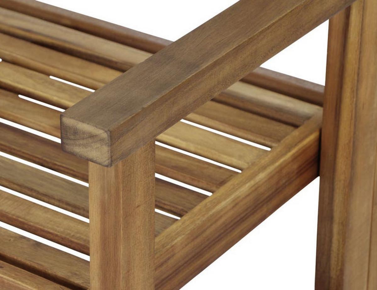 Gartenbank Akazie massiv geölt 508761 - Akaziefarben, MODERN, Holz (120/90/59,5cm) - Siena Garden