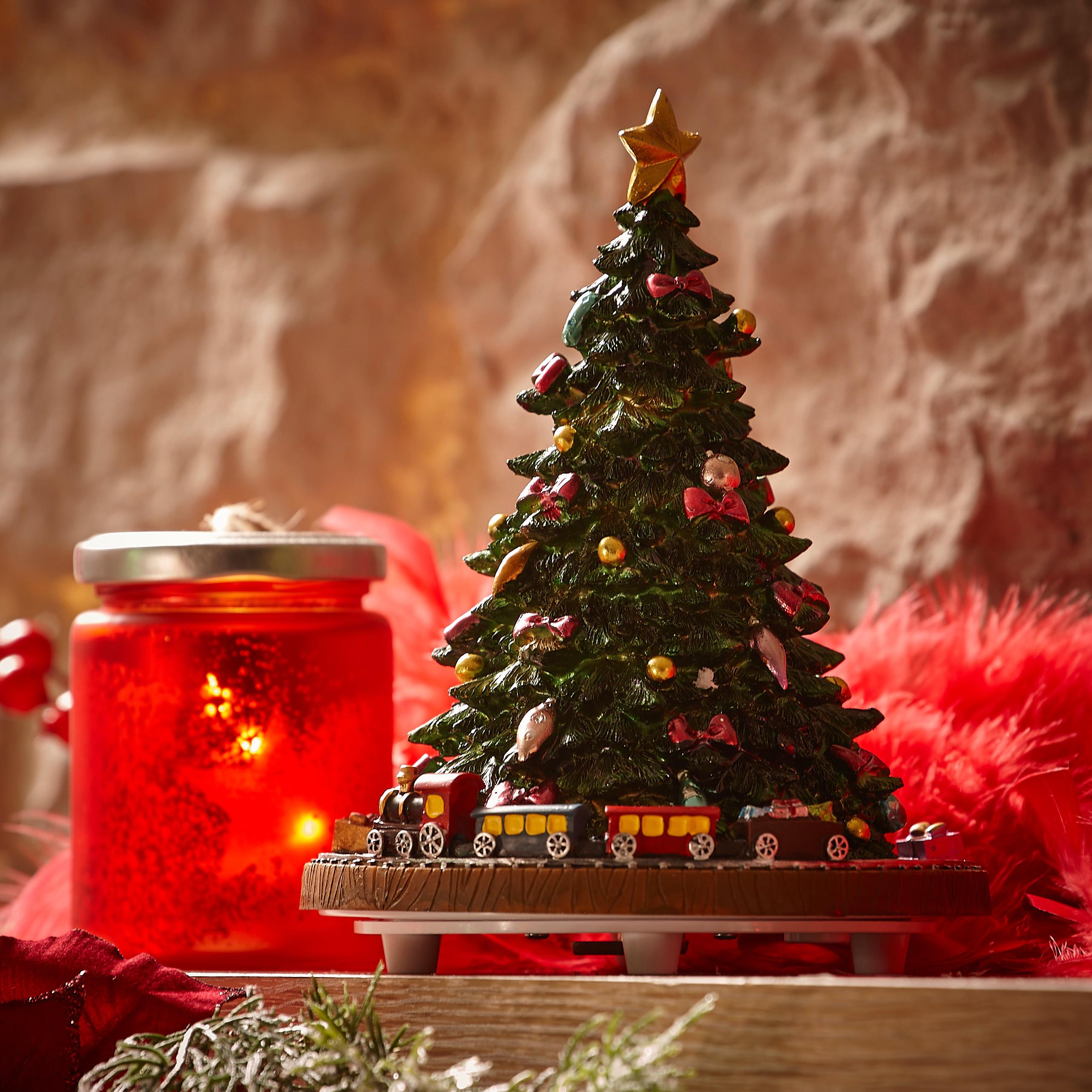 POZYTYWKA DEKORACYJNA 10024876 - zielony/brązowy, Lifestyle, tworzywo sztuczne (15/18cm) - X-Mas