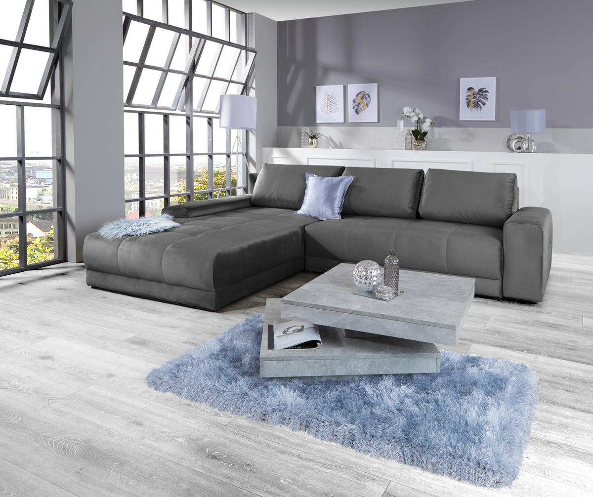 Canapea modulară Adria - gri închis, Modern, textil (213/308cm) - Based