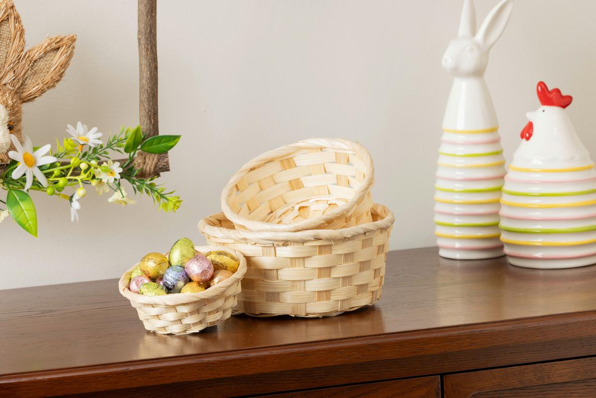 Korbset Peter Naturfarben, 3-teilig - Naturfarben, Naturmaterialien - Mömax