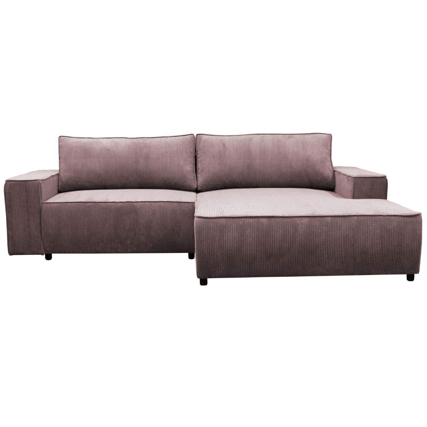 Kutna Garnitura Vogue - ružičasta/crna, Moderno (277/90/176cm) - Modern Living