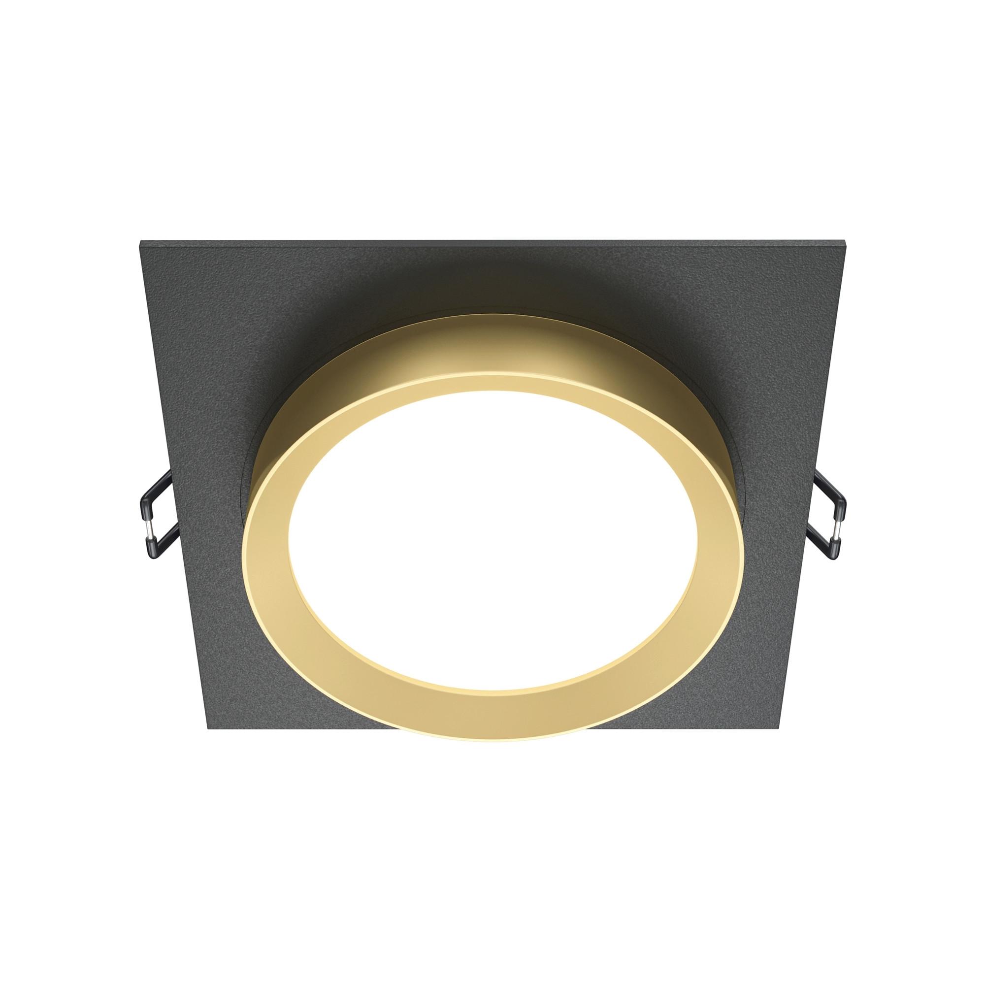 AUFBAULEUCHTE HOOP - Goldfarben/Schwarz, Trend, Kunststoff/Metall (11/11/5,2cm) - MAYTONI