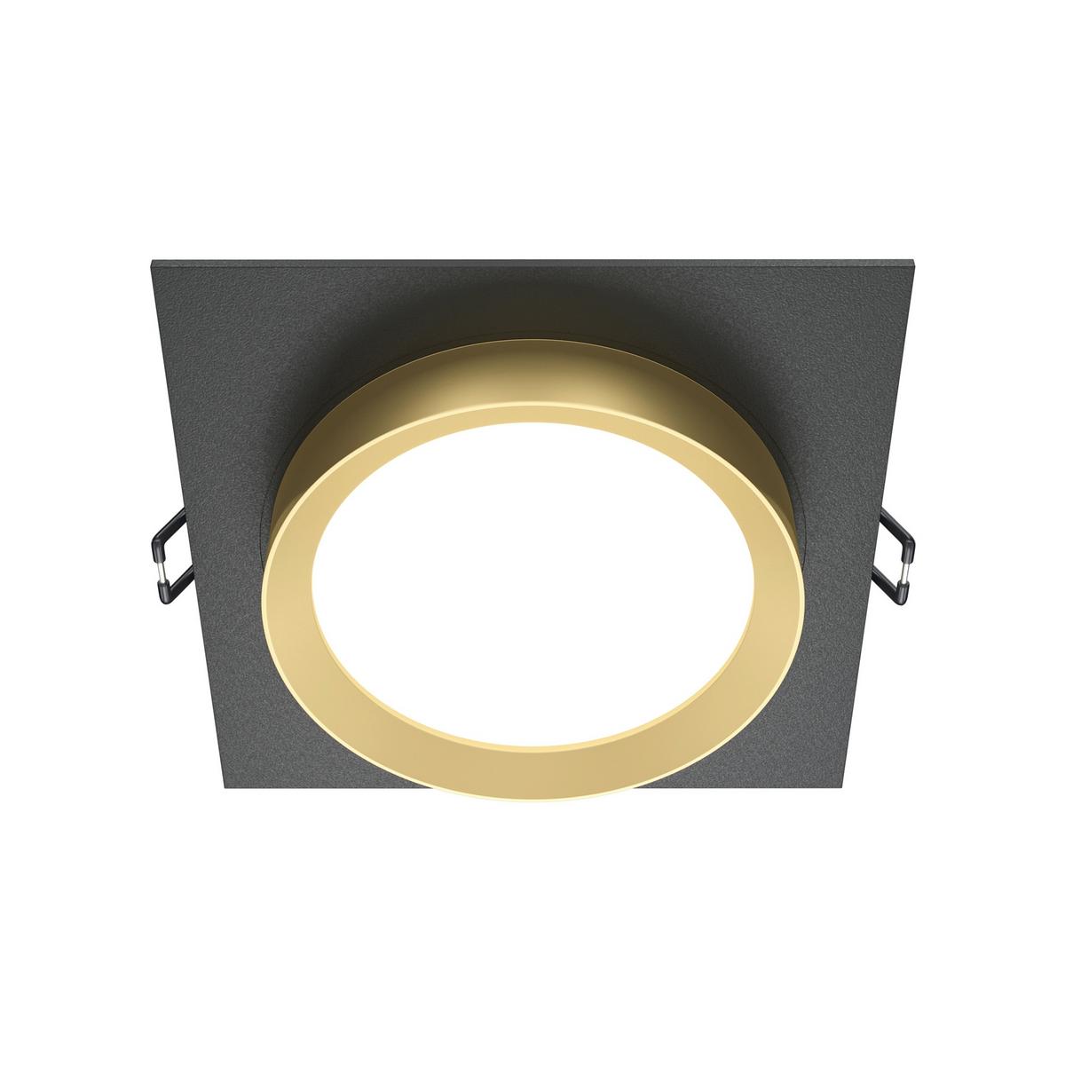 AUFBAULEUCHTE HOOP - Goldfarben/Schwarz, Trend, Kunststoff/Metall (11/11/5,2cm) - MAYTONI